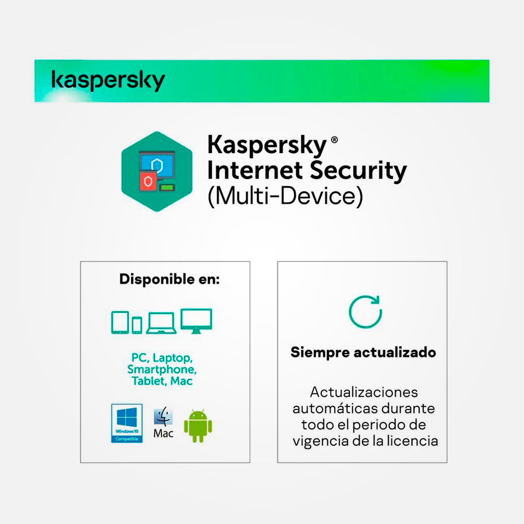 Antivirus Kaspersky Internet Security 1 PC, Licencia por 1 Año, Blister