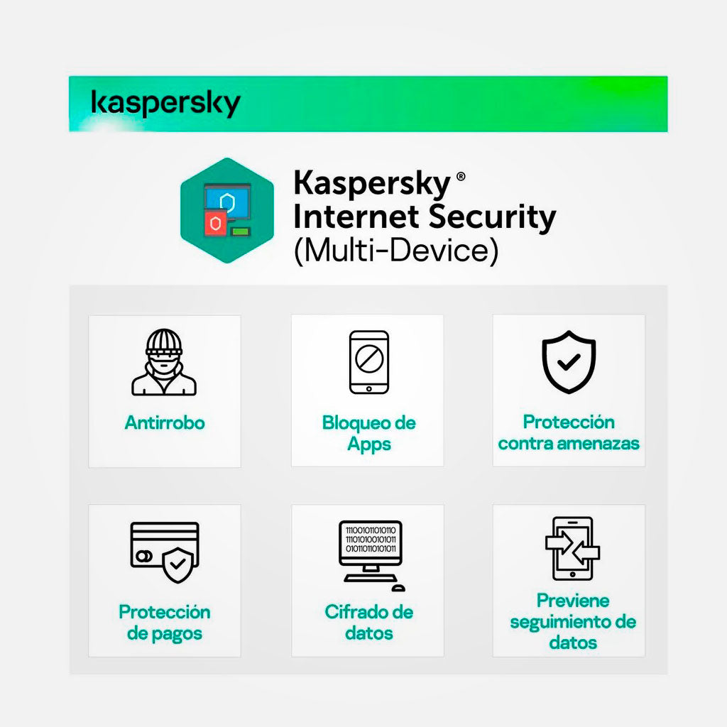 Antivirus Kaspersky Internet Security 1 PC, Licencia por 1 Año, Blister